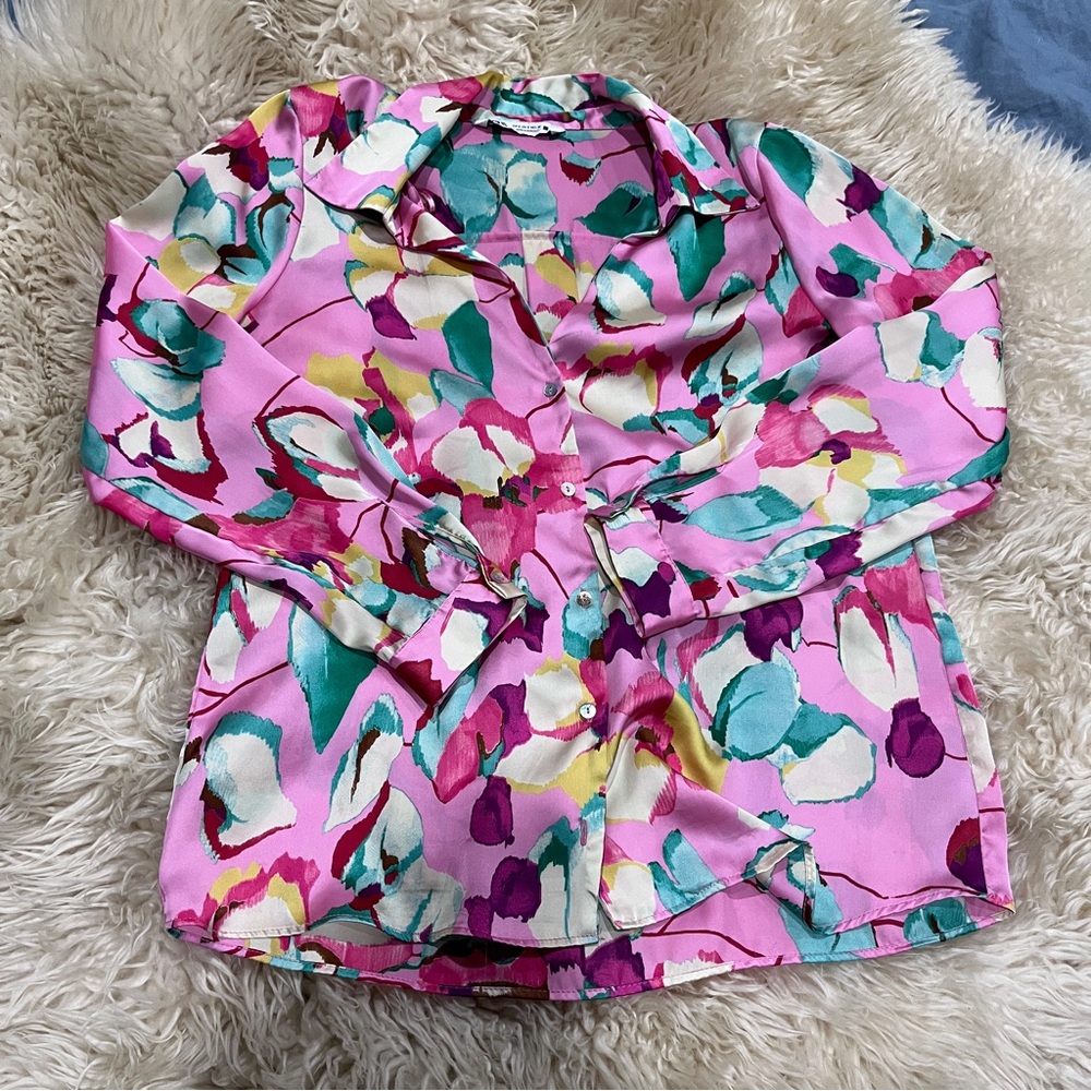 Zara Floral Button Down